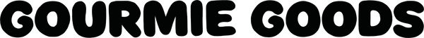 Schwarzes Logo von Gourmie Goods.