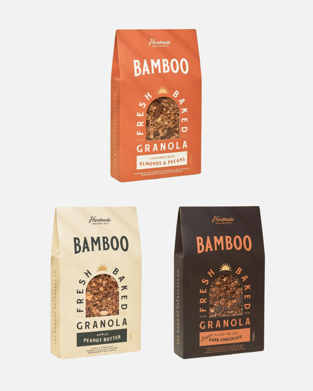 Bamboo Breakfast Granola Tasting Set, 3 x 350g