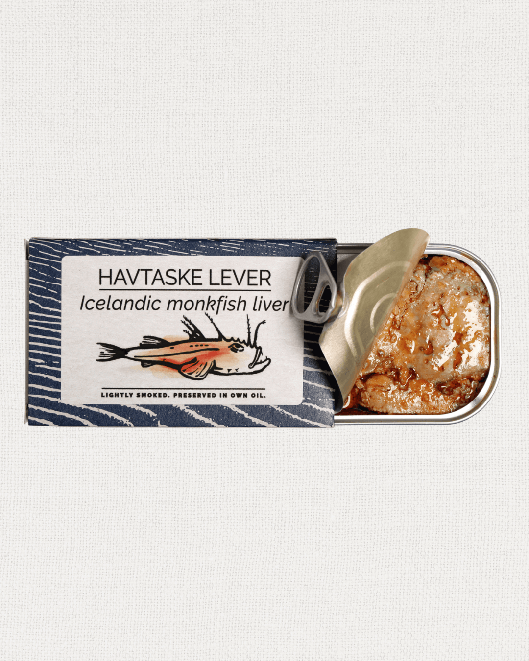 Isländische Seeteufelleber, geräuchert in eigenem Öl, 115g