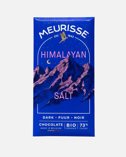 Dunkle Bio-Schokolade mit rosa Himalaya-Salz, 100g