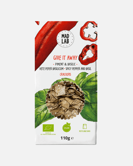 Organic Crackers with Chili and Basil, 110g