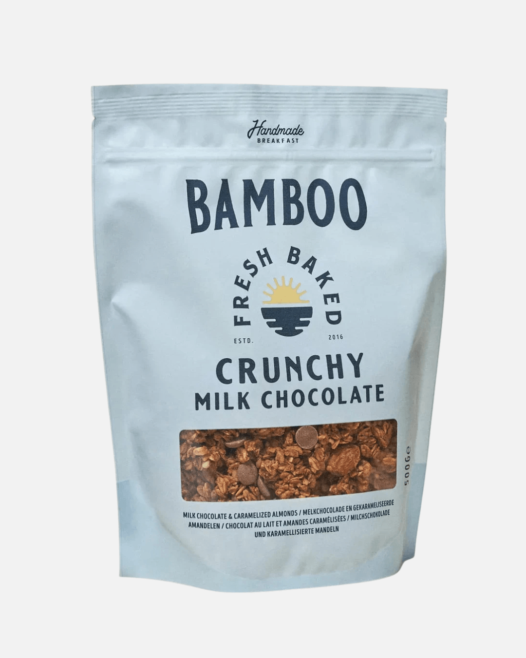 Chunky Granola mit Vollmilchschokolade und Mandeln, 500g