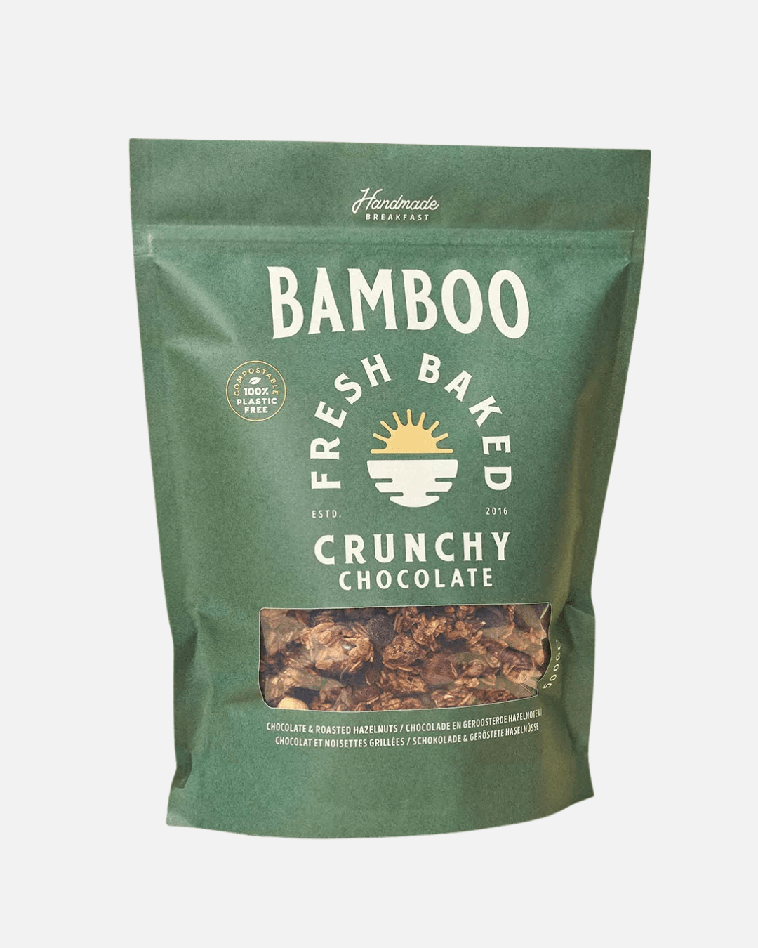 Chunky Granola mit Zartbitterschokolade und Haselnüssen, 500g