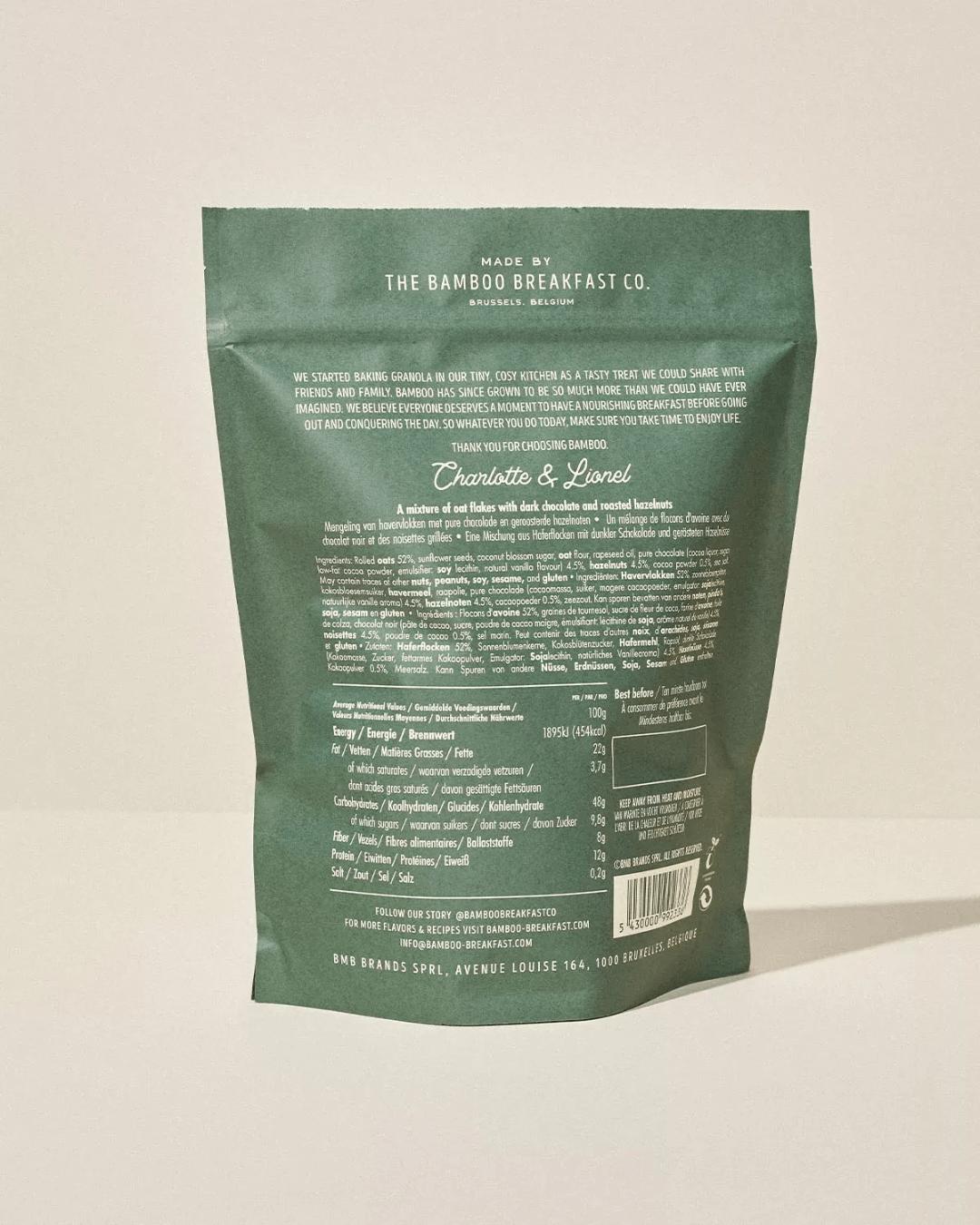 Chunky Granola mit Zartbitterschokolade und Haselnüssen, 500g