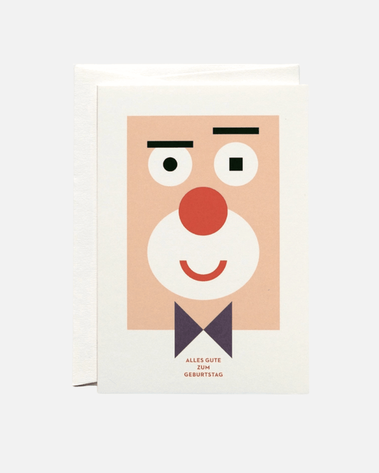 Geburtstagskarte - Fröhlicher Clown (personalisierbar)