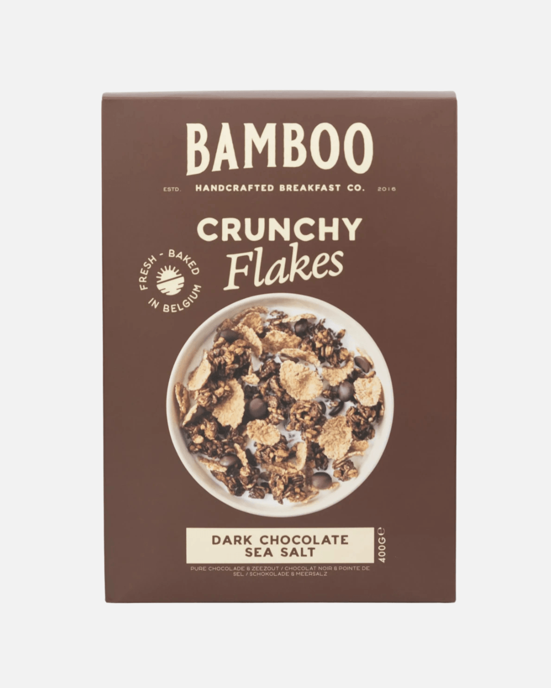 Knusprige Flocken mit dunkler Schokolade und Meersalz, 400g