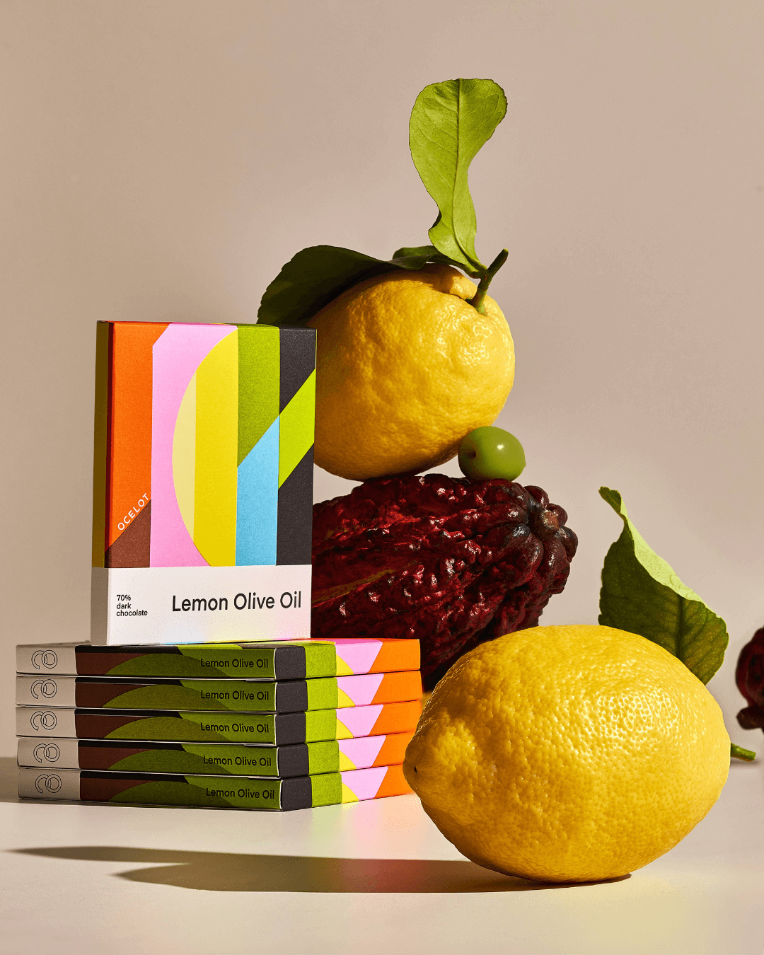 Organic 70% Dark Chocolate with Lemon Olive Oil, 70g