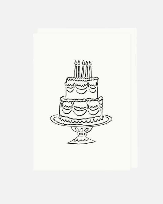 Folded Greeting Card - Cake (Customizable)